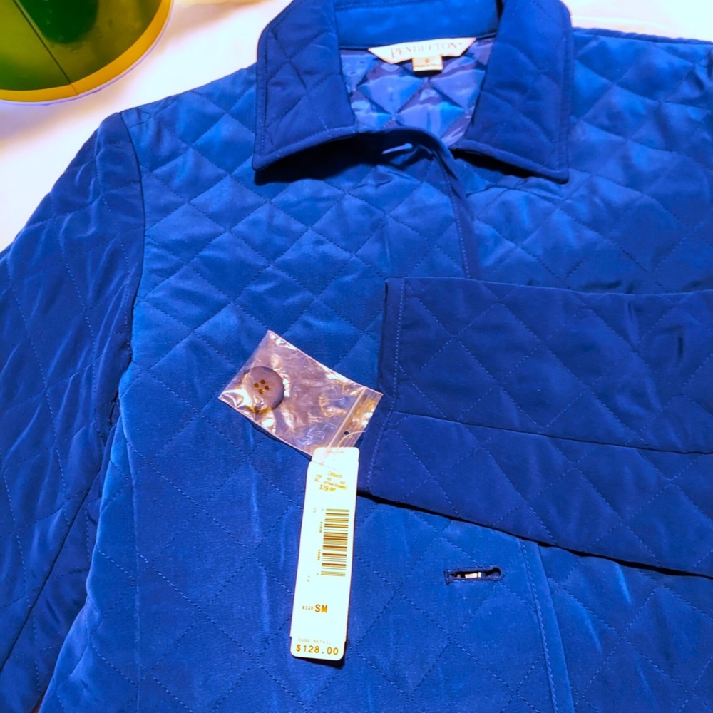 Pendleton Diamond Quilted Women's‎ Lightweight Jacket Blue Small NWT